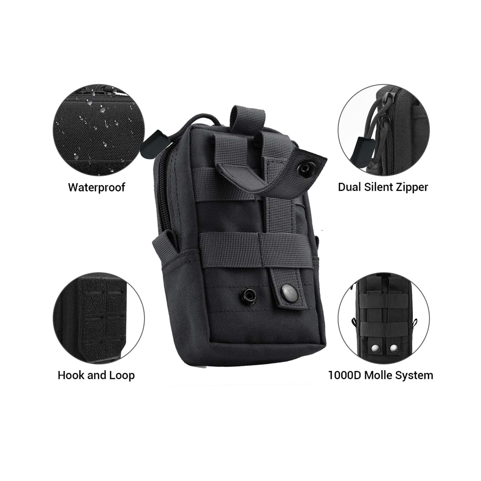 Tactical Molle Pouch Waist Bag - đánh giá và giá Edc Carry Bag