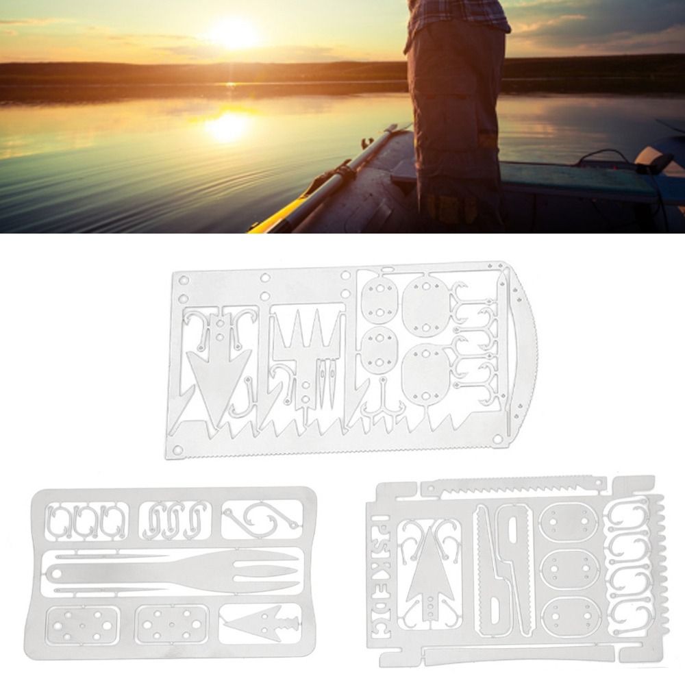 6PCS Stainless Steel Fishing C - đánh giá và giá Multitool Credit Card