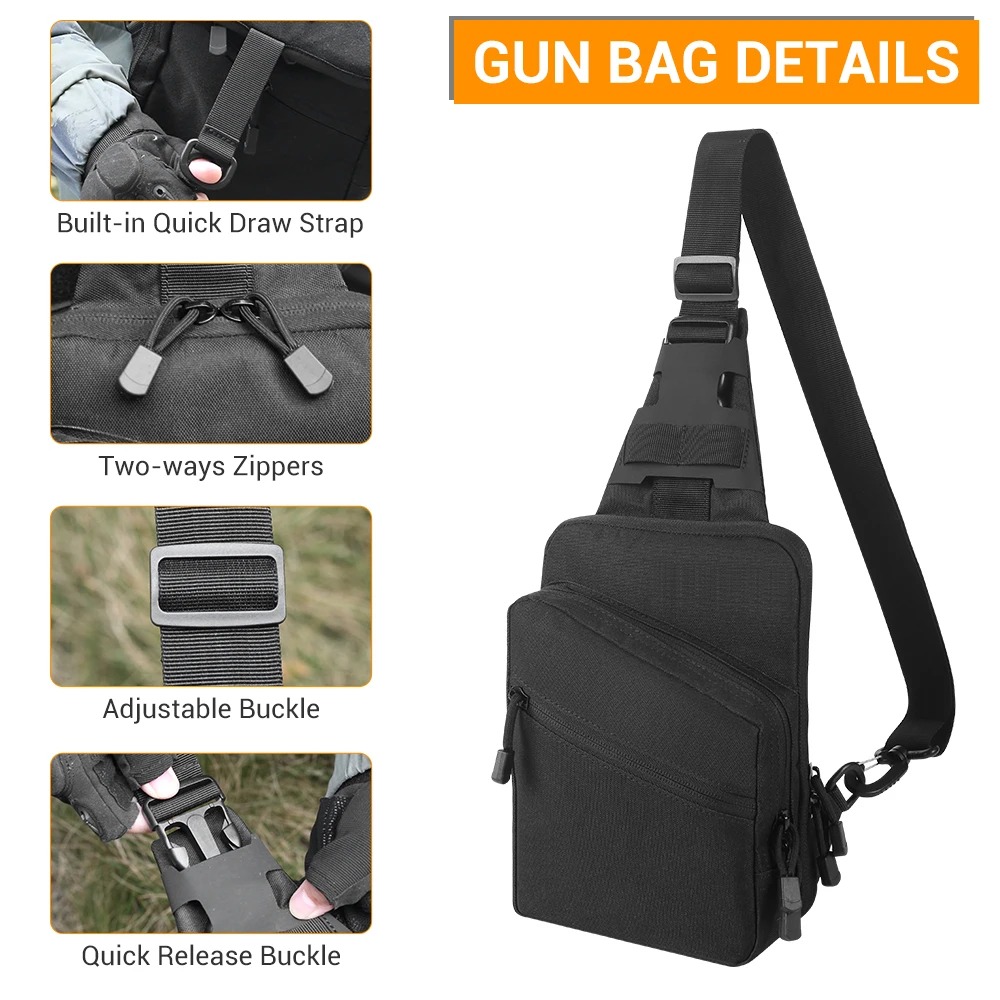 Tactical Pistol Gun Bag Concea - đánh giá và giá Edc Carry Bag For Pistol